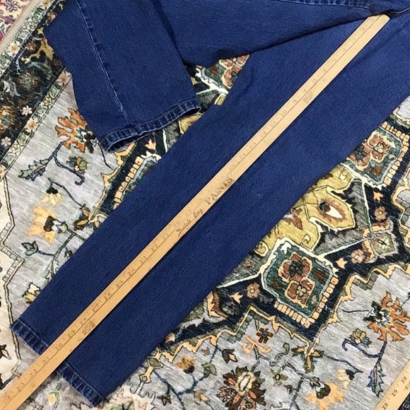 VTG GEIGER Blue Denim Straight Leg High Rise Zip Front 5 Pocket - Picture 8 of 9